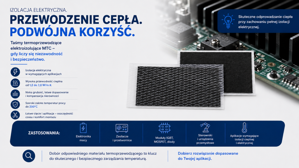 Folie termoprzewodzące elektroizolujące – jak jednocześnie odprowadzać ciepło i izolować elektrycznie?